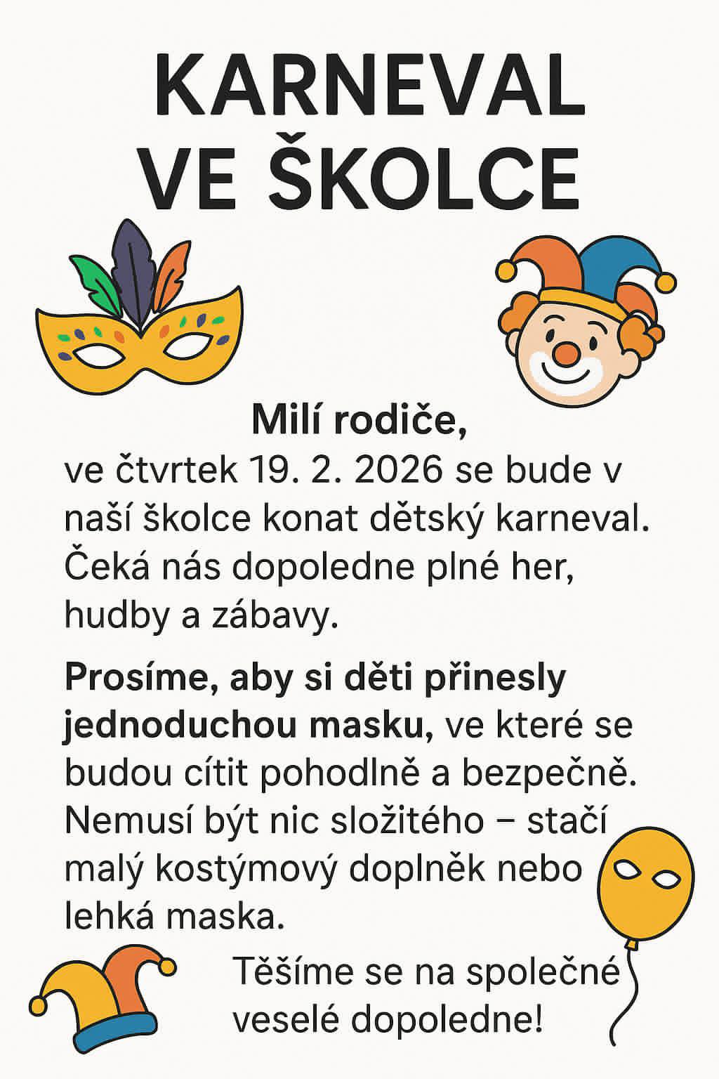 Read more about the article Karneval ve školce